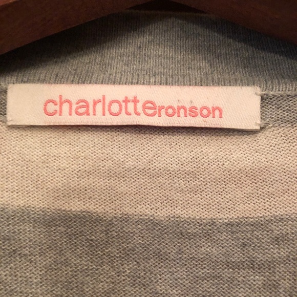 Charlotte Ronson Striped Cashmere Top - Picture 2 of 2